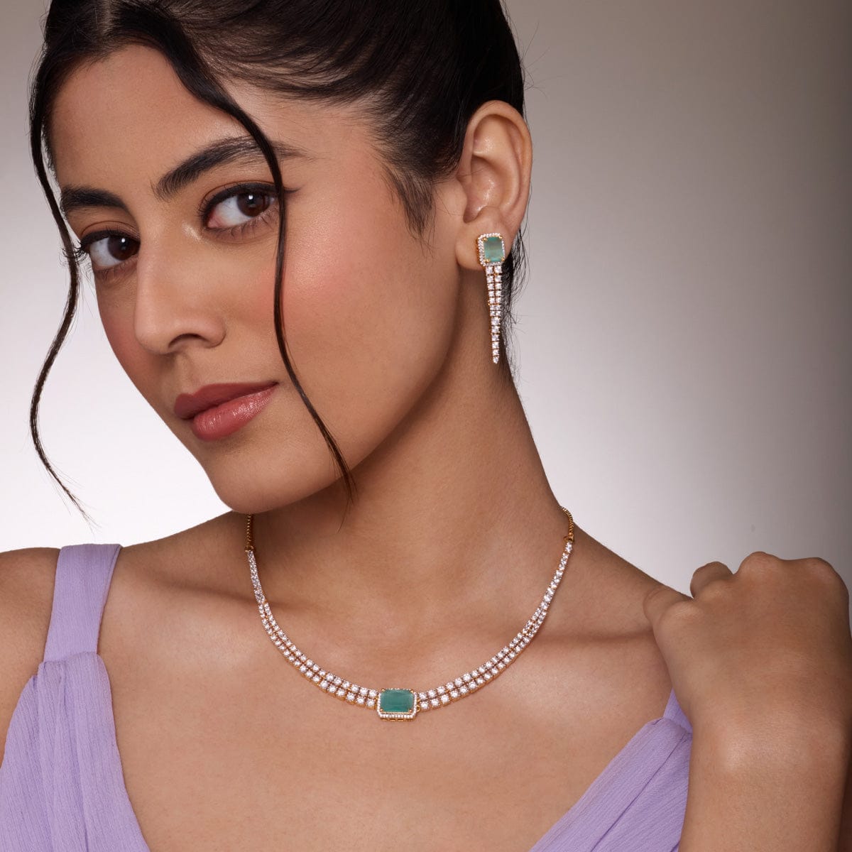 Zircon Necklace Zircon Necklace 191034