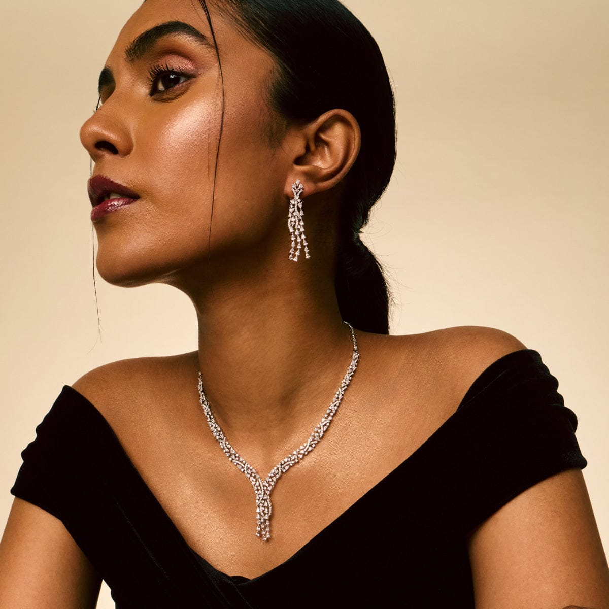 Zircon Necklace Zircon Necklace 191036