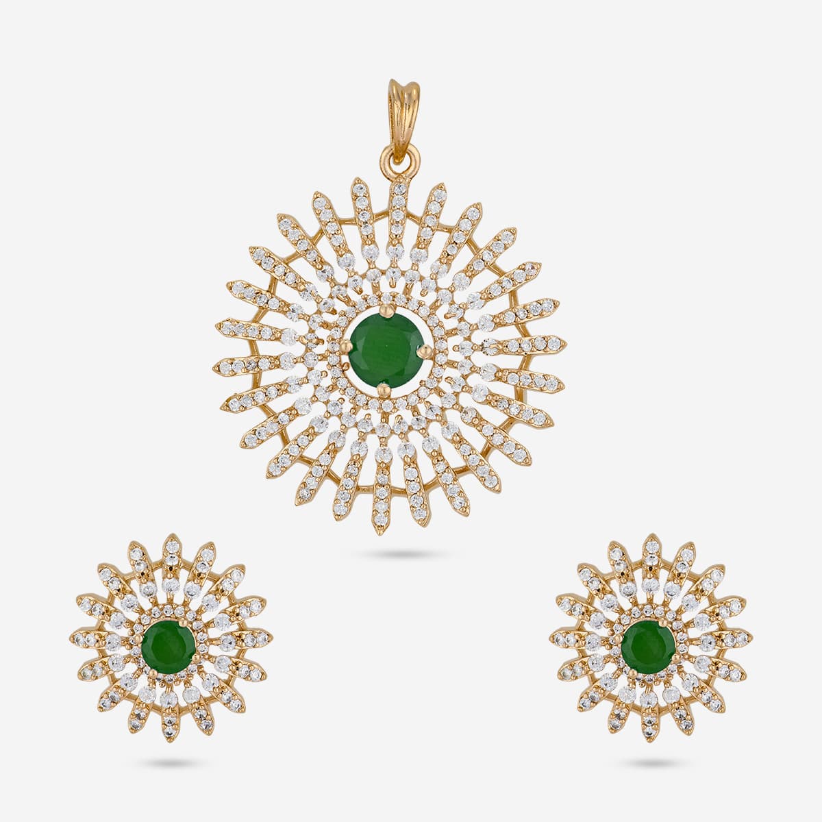 Zircon Pendant Set Zircon Pendant Earring 197433