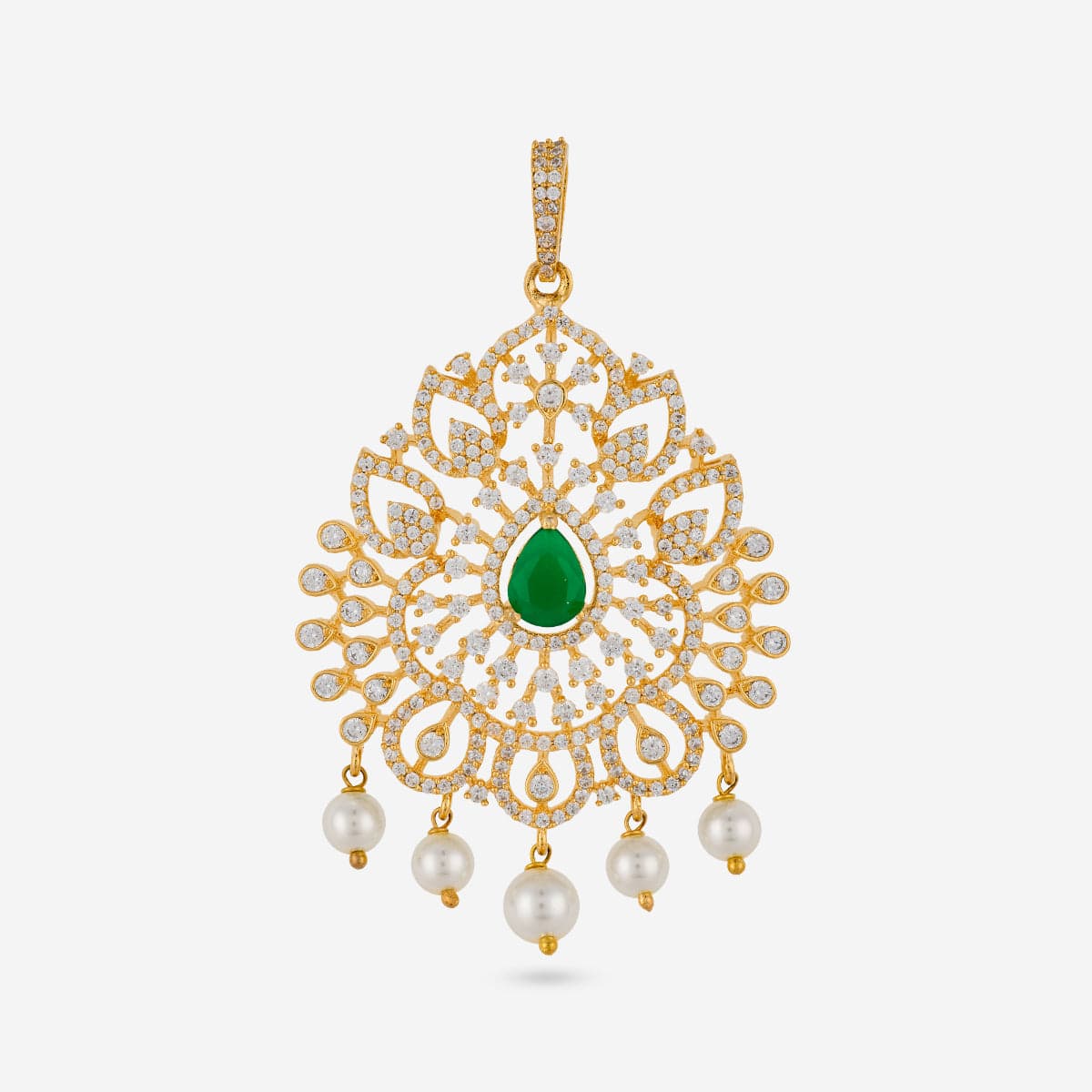 Zircon Pendant Set Zircon Pendant Earring 197139