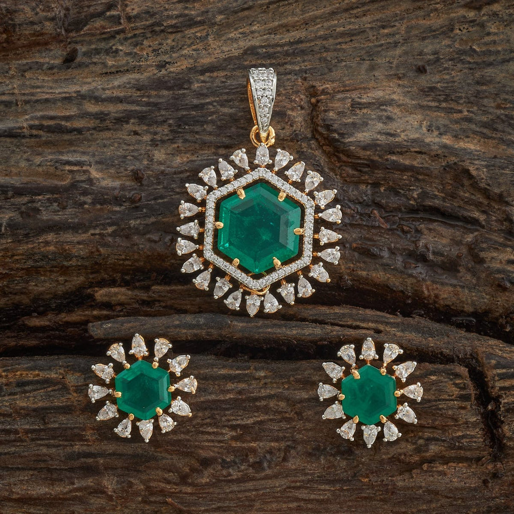 Zircon Pendant Set Zircon Pendant Earring 180316