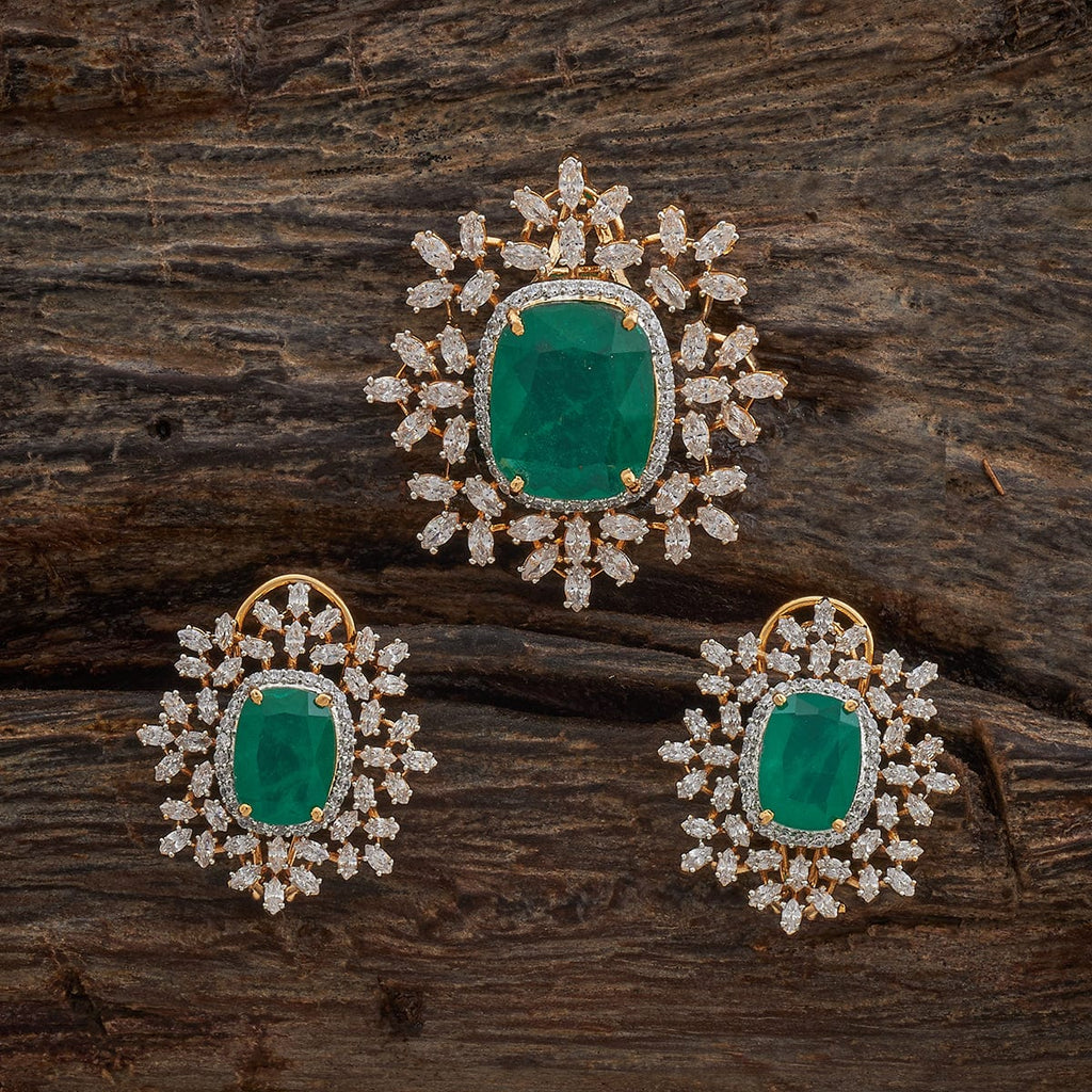 Zircon Pendant Set Zircon Pendant Earring 180324