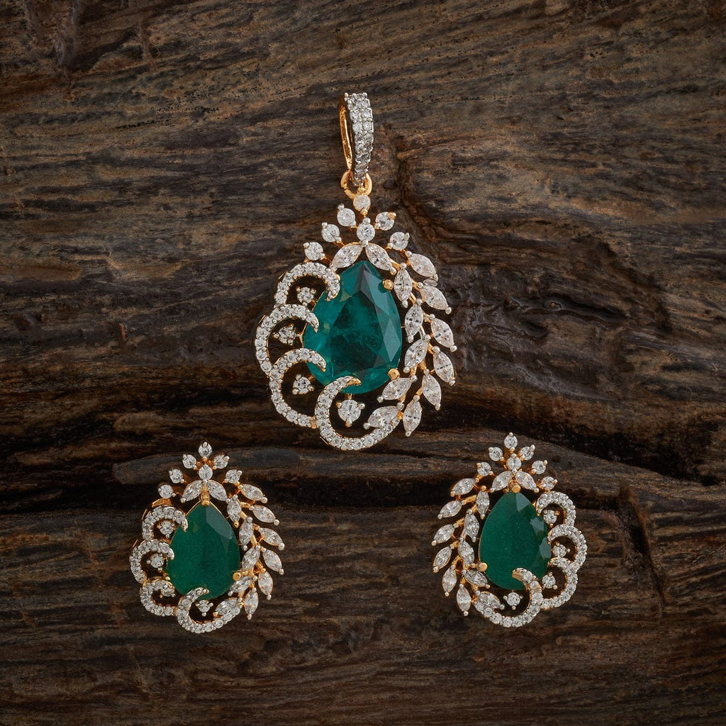 Zircon Pendant Set Zircon Pendant Earring 180326