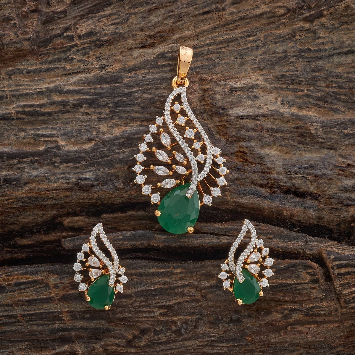 Zircon Pendant Set Zircon Pendant Earring 181214