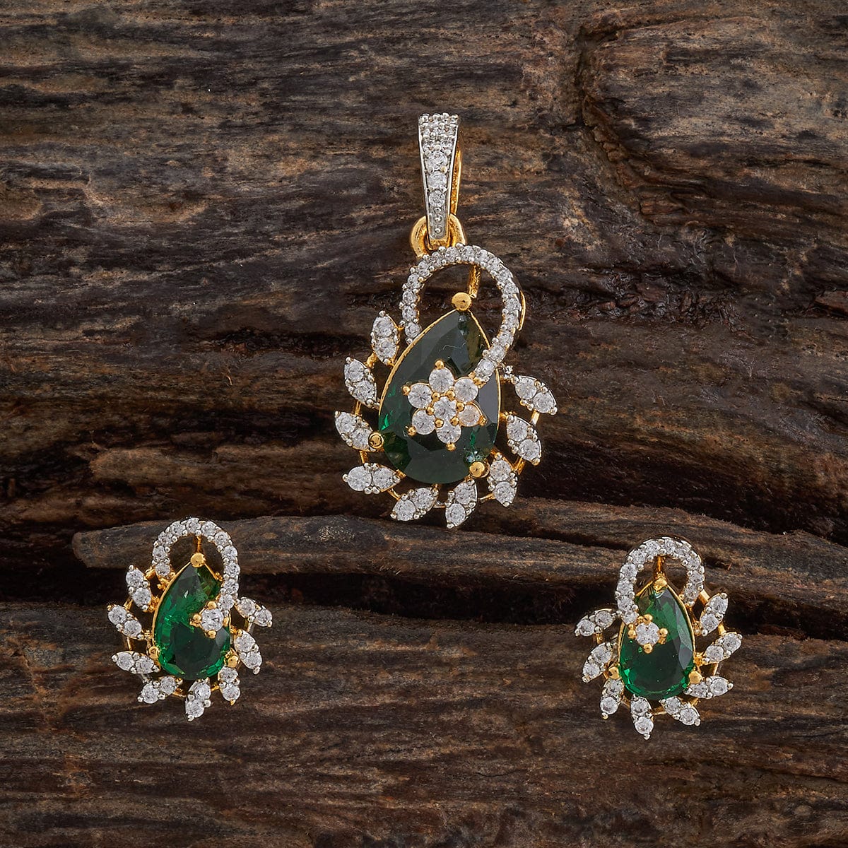 Zircon Pendant Set Zircon Pendant Earring 181546