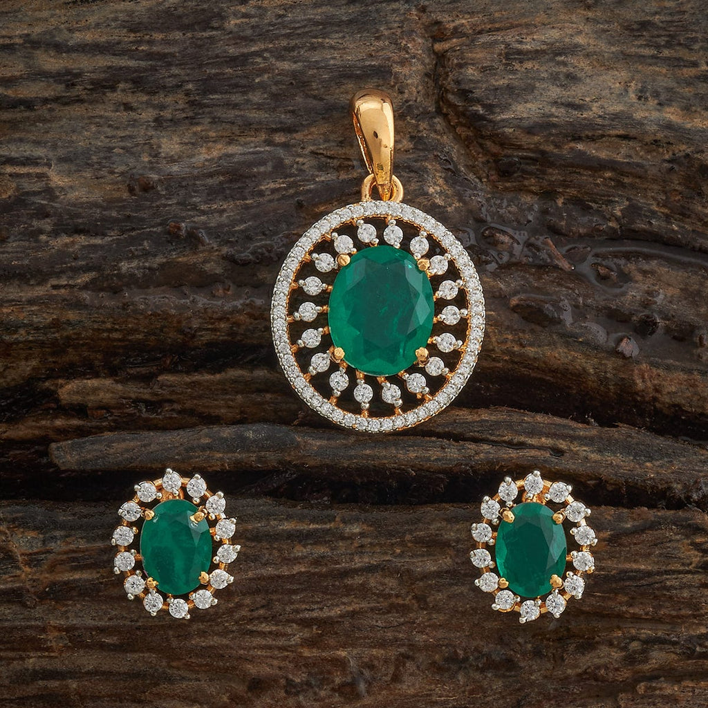 Zircon Pendant Set Zircon Pendant Earring 182055