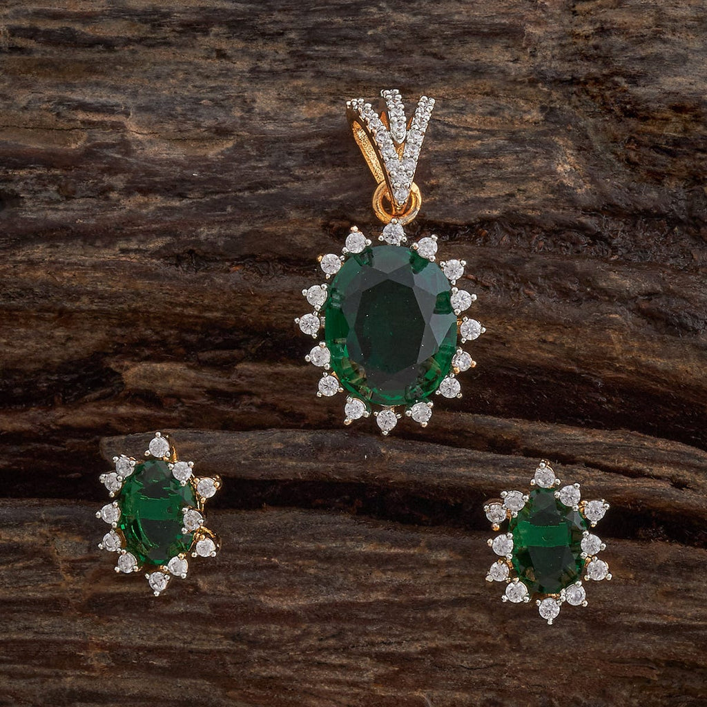 Zircon Pendant Set Zircon Pendant Earring 182476