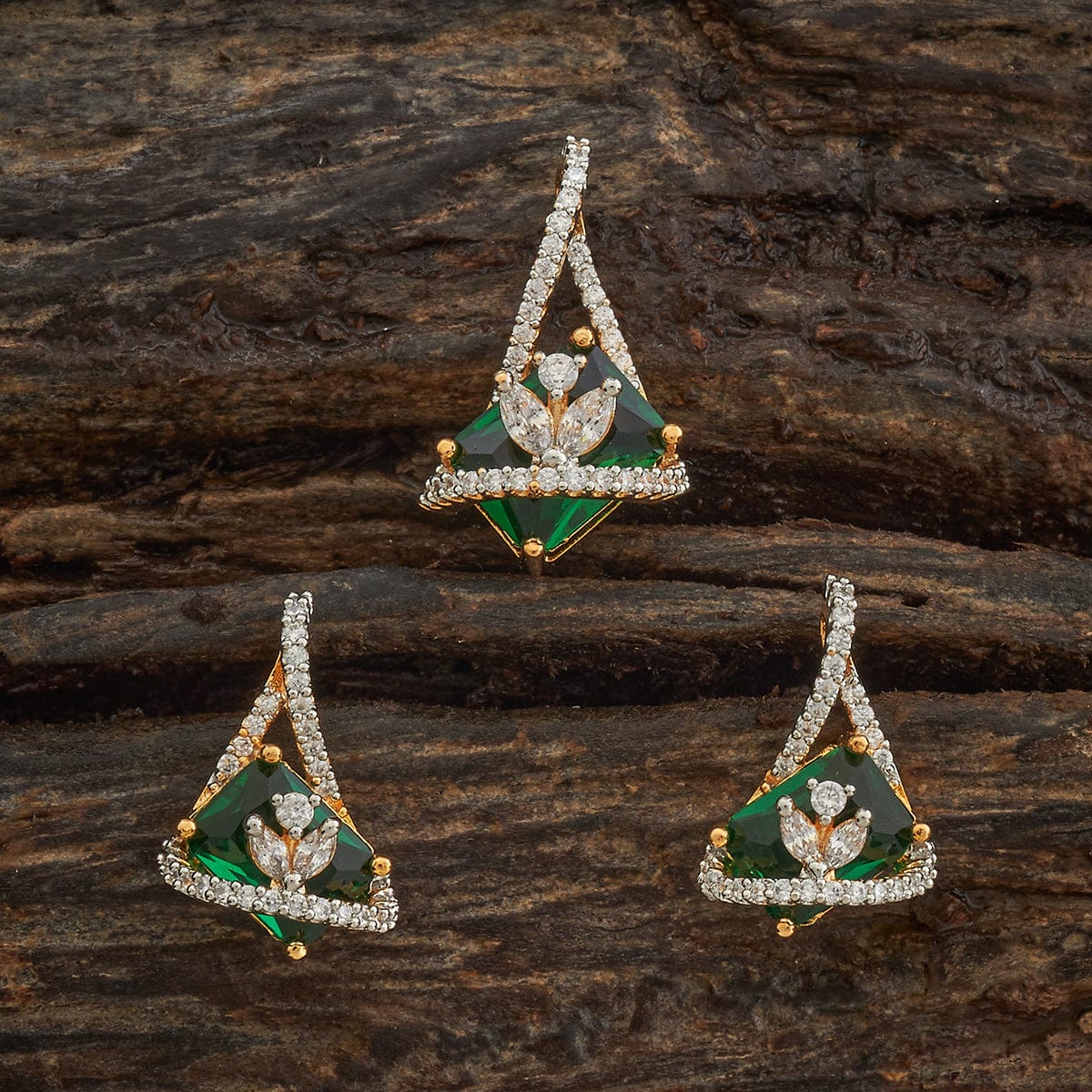 Zircon Pendant Set Zircon Pendant Earring 182479