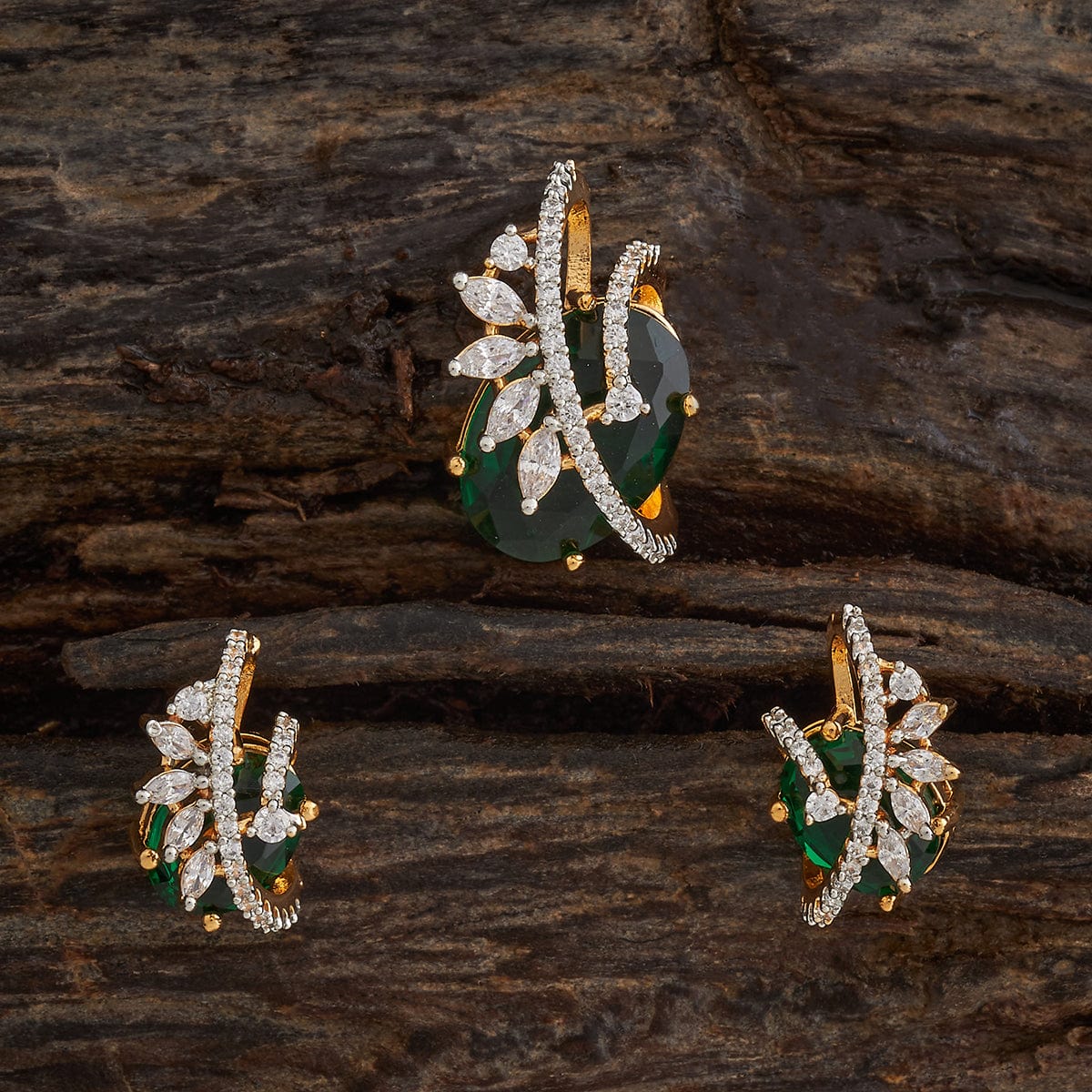 Zircon Pendant Set Zircon Pendant Earring 182480