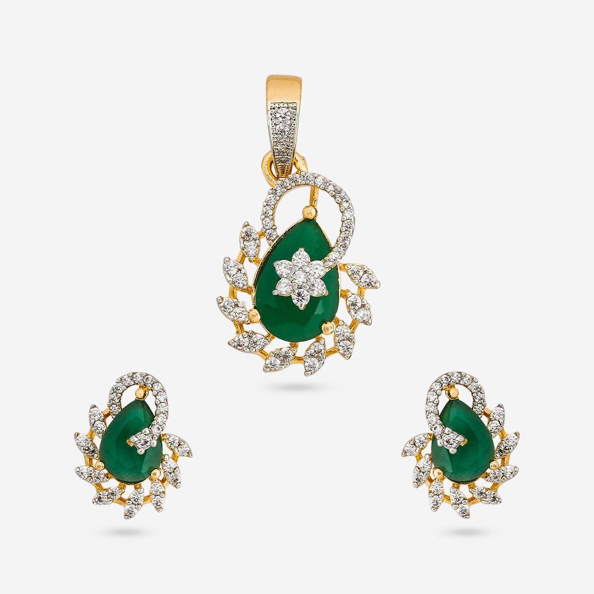 Zircon Pendant Set Zircon Pendant Earring 193732