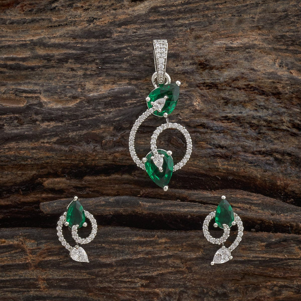Zircon Pendant Set Zircon Pendant Earring 181550