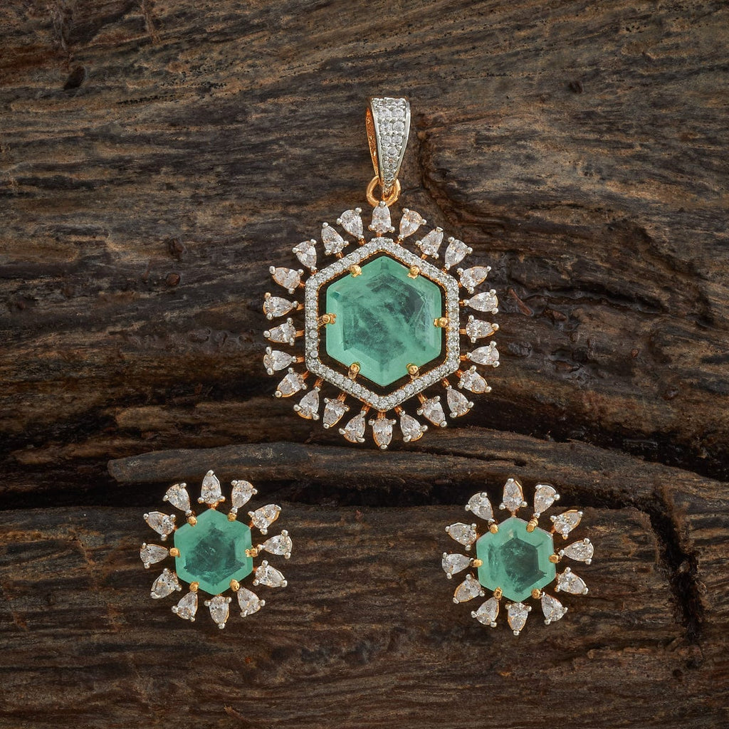 Zircon Pendant Set Zircon Pendant Earring 180316