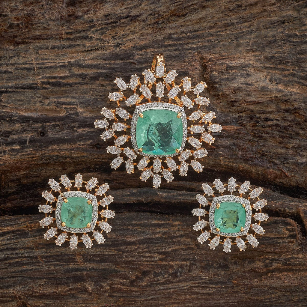 Zircon Pendant Set Zircon Pendant Earring 180322