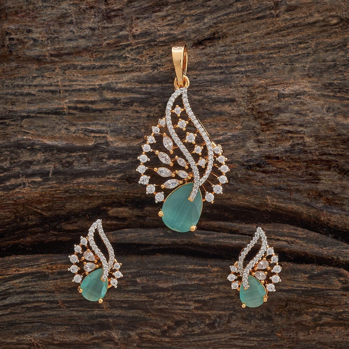 Zircon Pendant Set Zircon Pendant Earring 181214