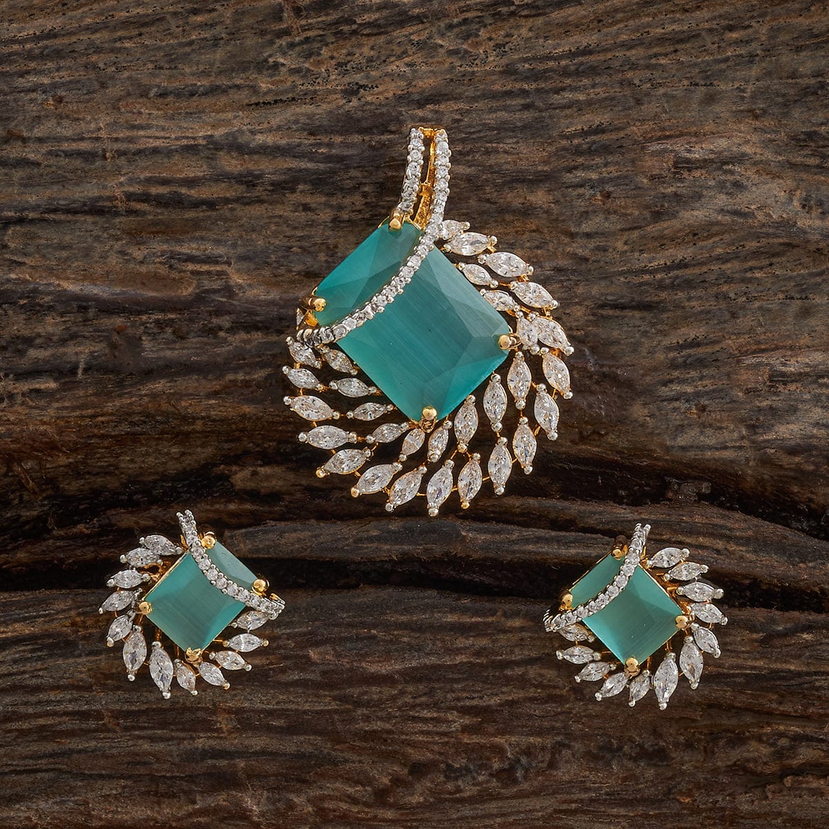 Zircon Pendant Set Zircon Pendant Earring 181542