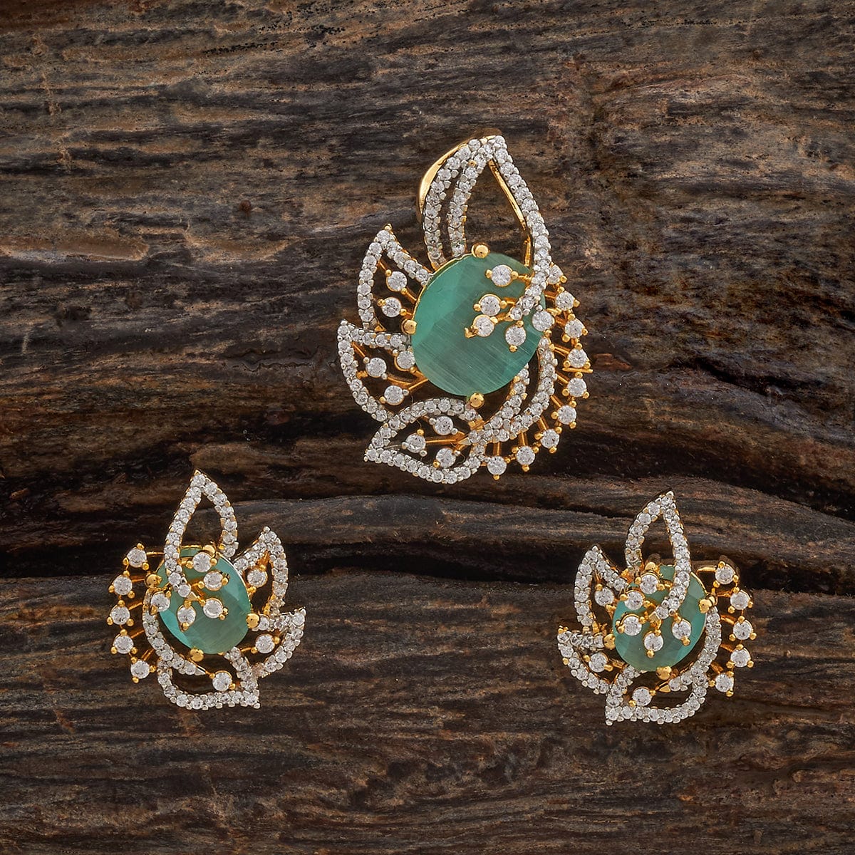 Zircon Pendant Set Zircon Pendant Earring 181549