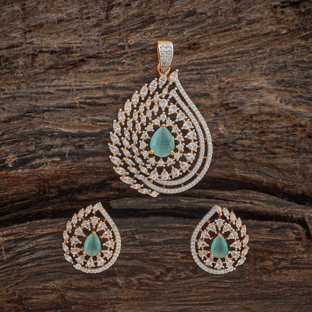 Zircon Pendant Set Zircon Pendant Earring 182053