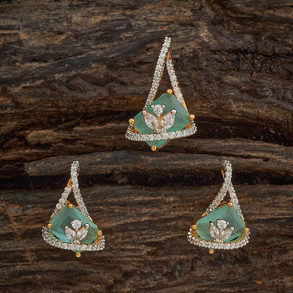 Zircon Pendant Set Zircon Pendant Earring 182479