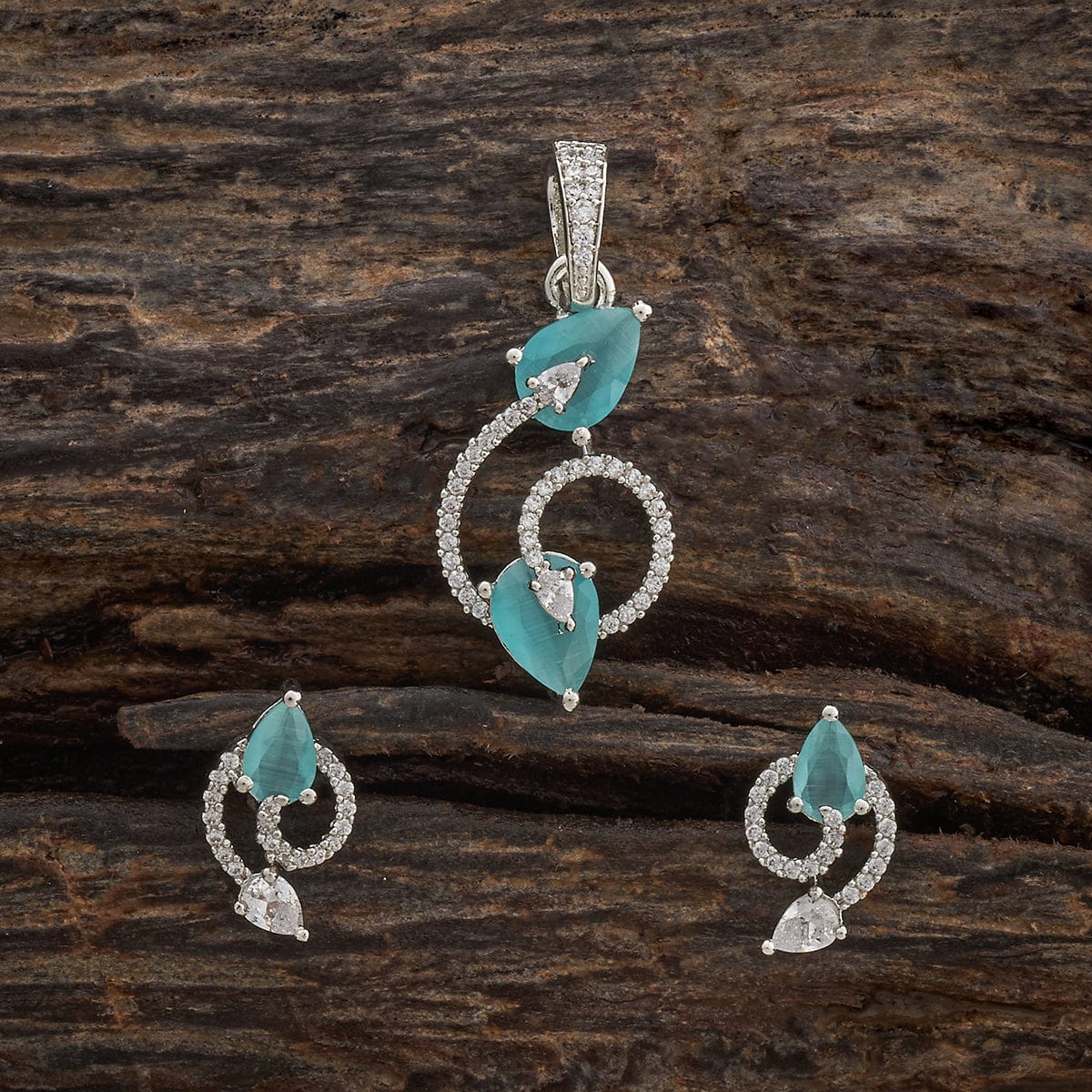 Zircon Pendant Set Zircon Pendant Earring 181550