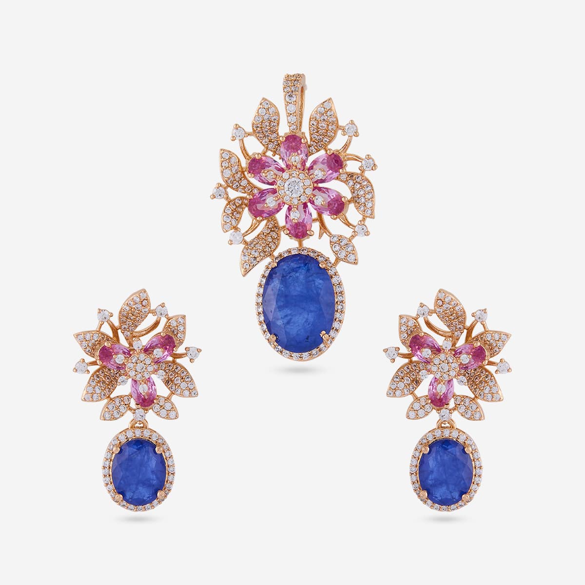Zircon Pendant Set Zircon Pendant Earring 198952