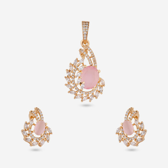 Zircon Pendant Set Zircon Pendant Earring 202363