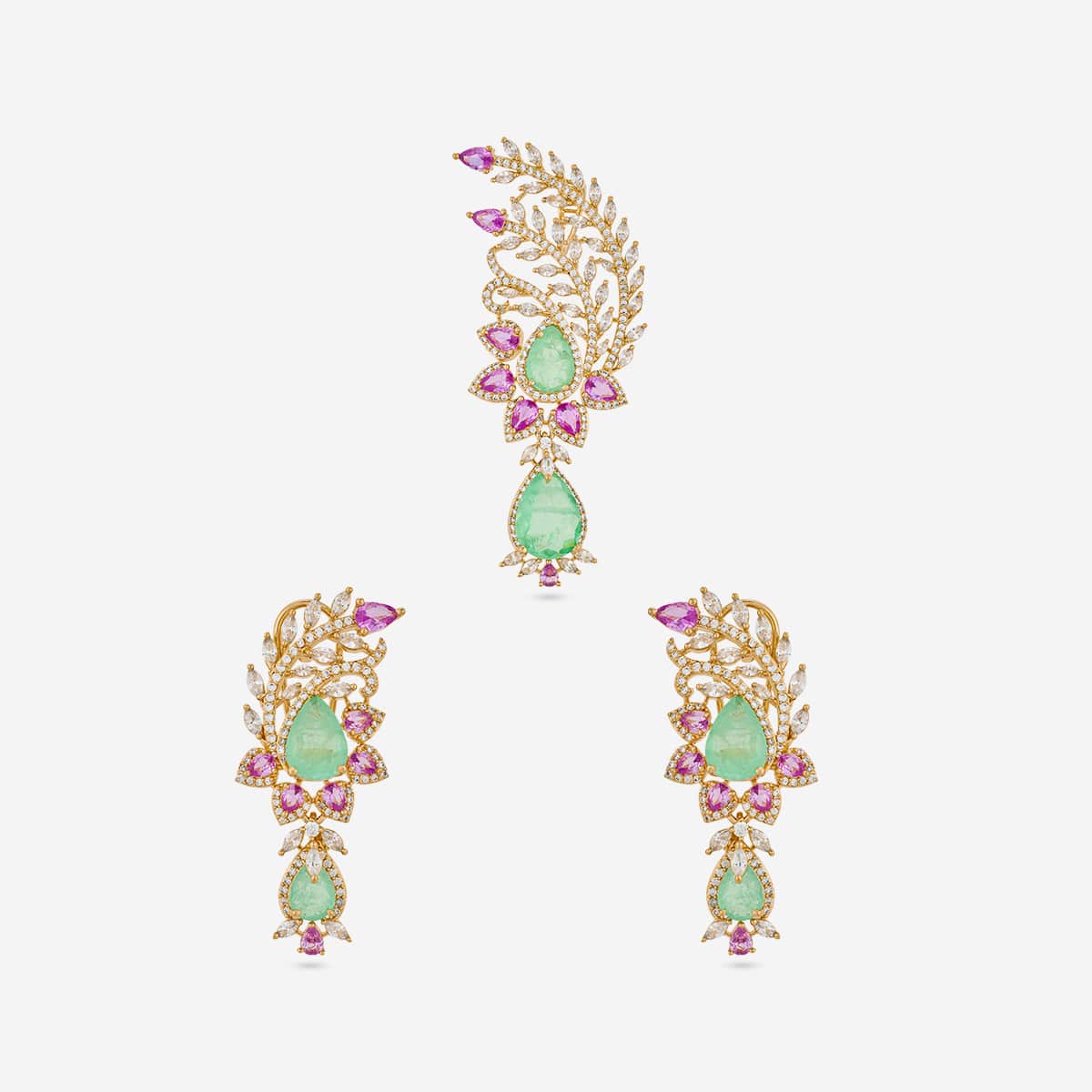 Zircon Pendant Set Zircon Pendant Earring 200265