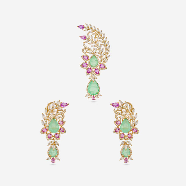 Zircon Pendant Set Zircon Pendant Earring 200265