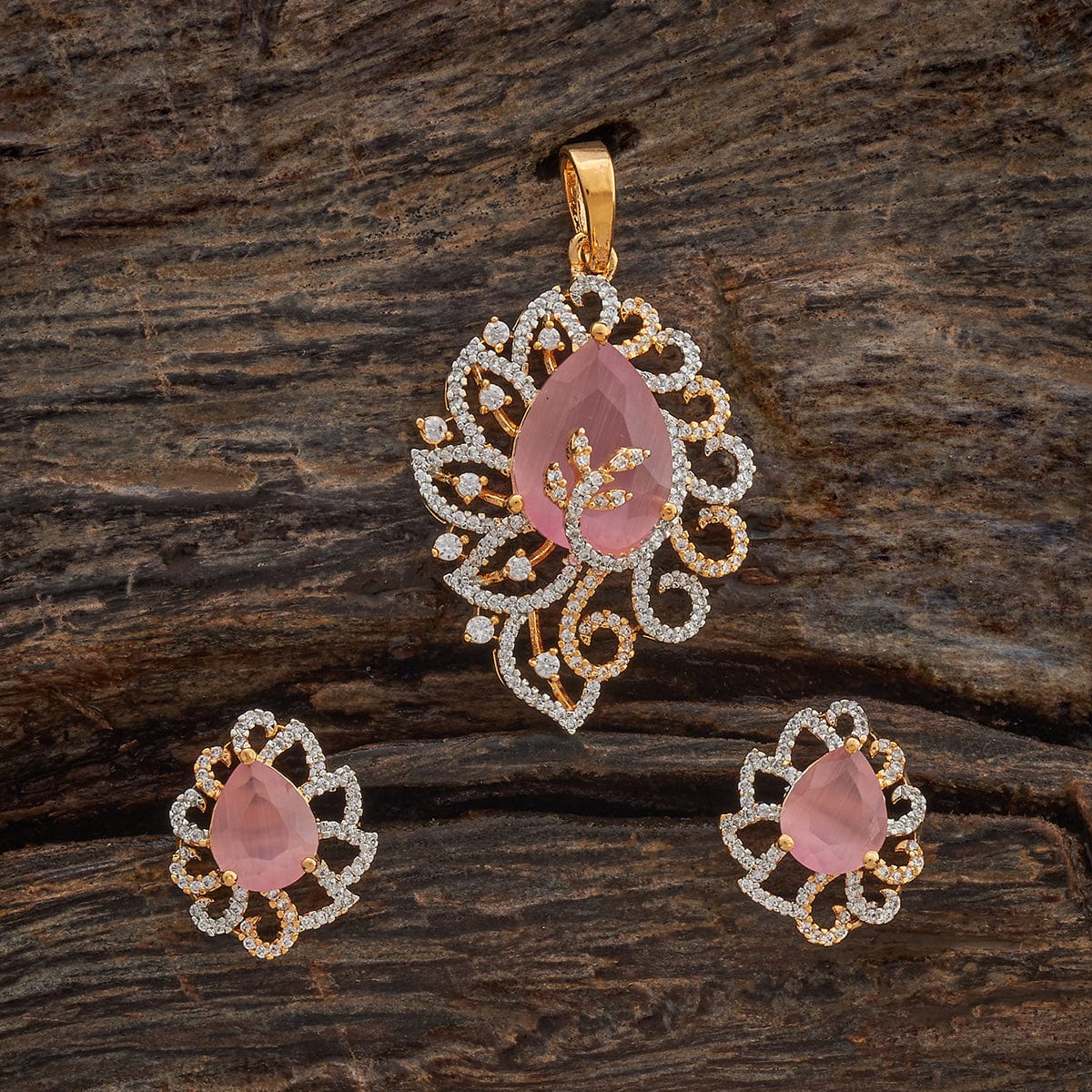 Zircon Pendant Set Zircon Pendant Earring 181215