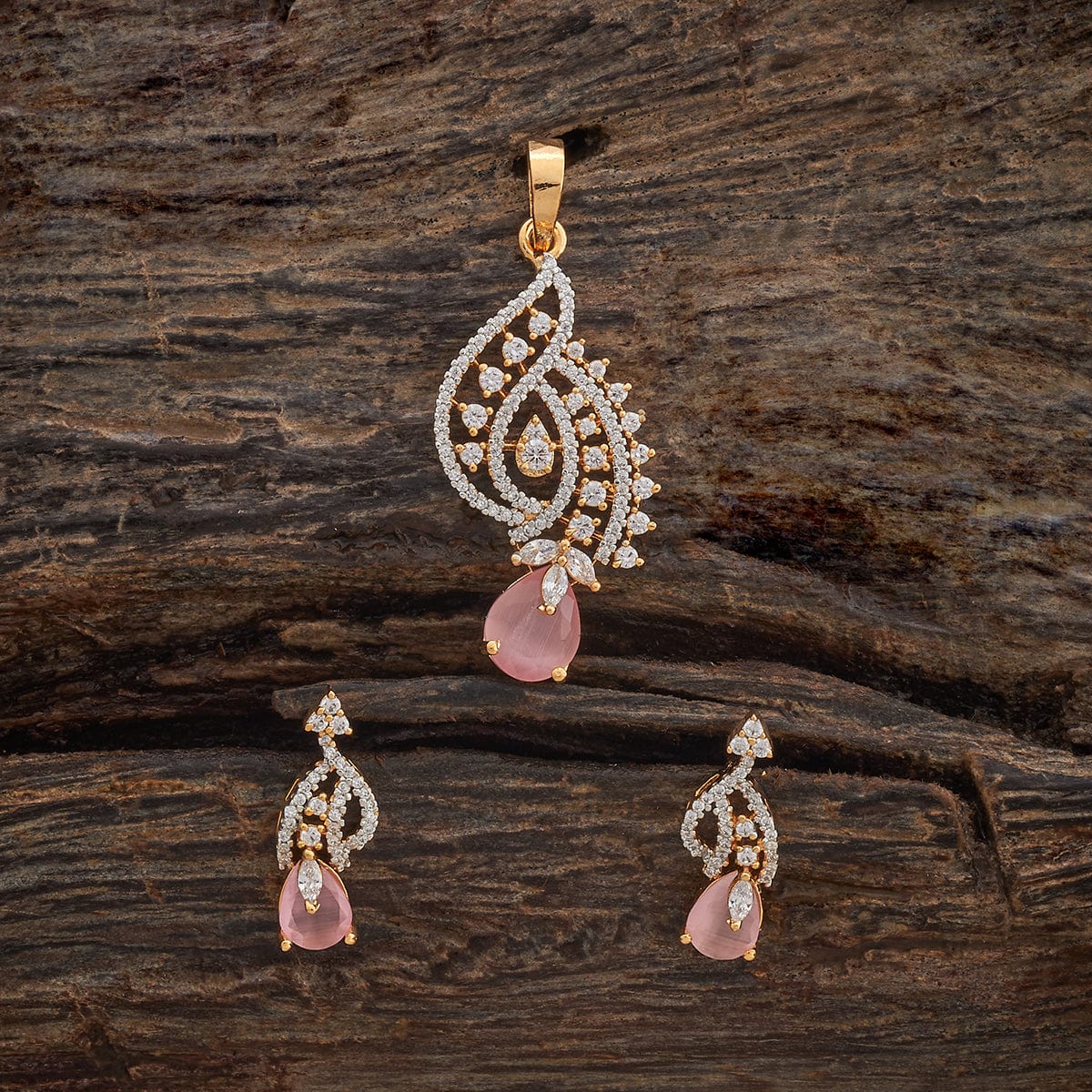 Zircon Pendant Set Zircon Pendant Earring 181217