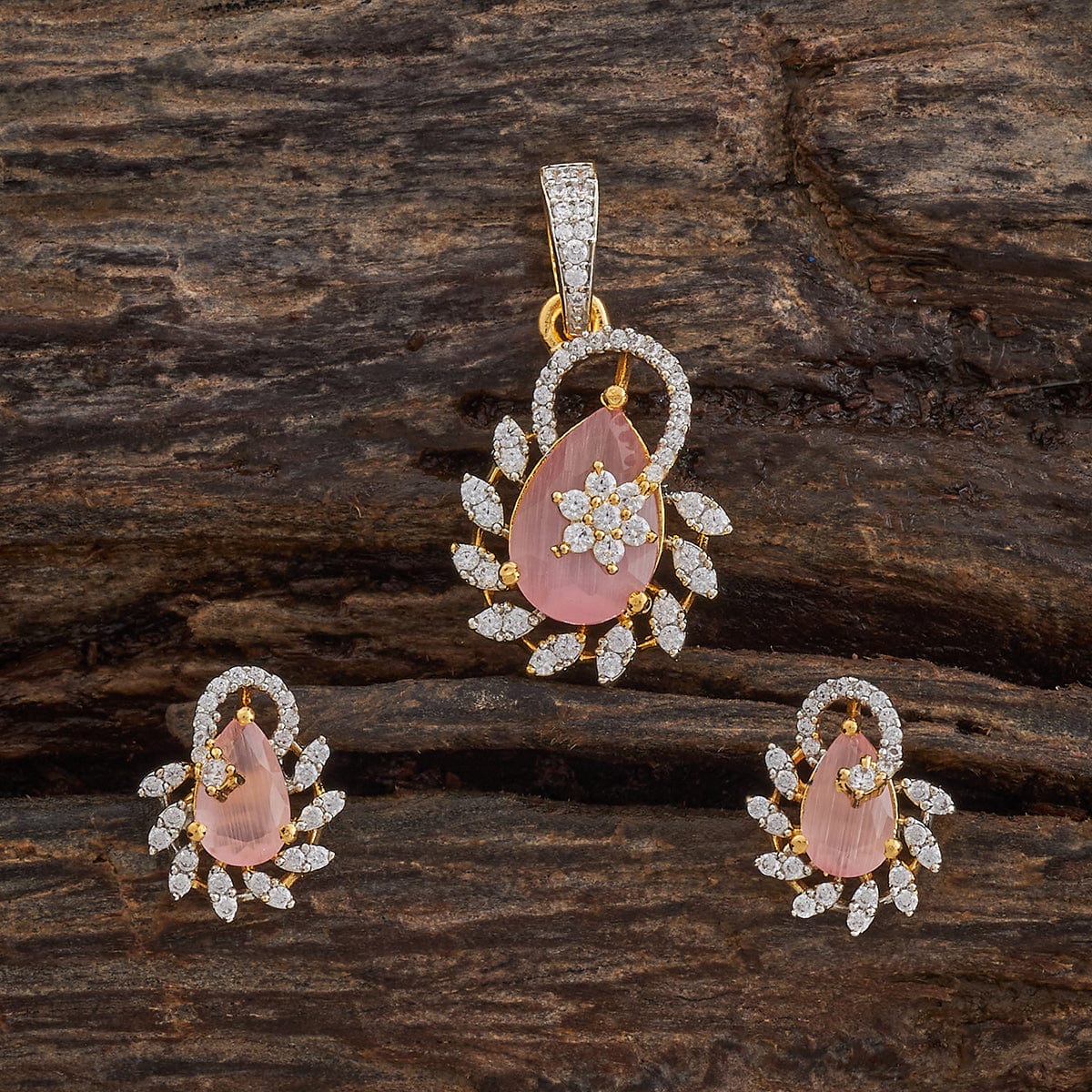 Zircon Pendant Set Zircon Pendant Earring 181546