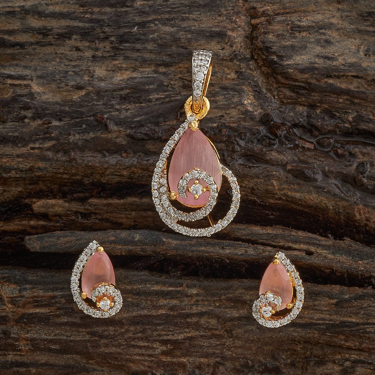 Zircon Pendant Set Zircon Pendant Earring 181551