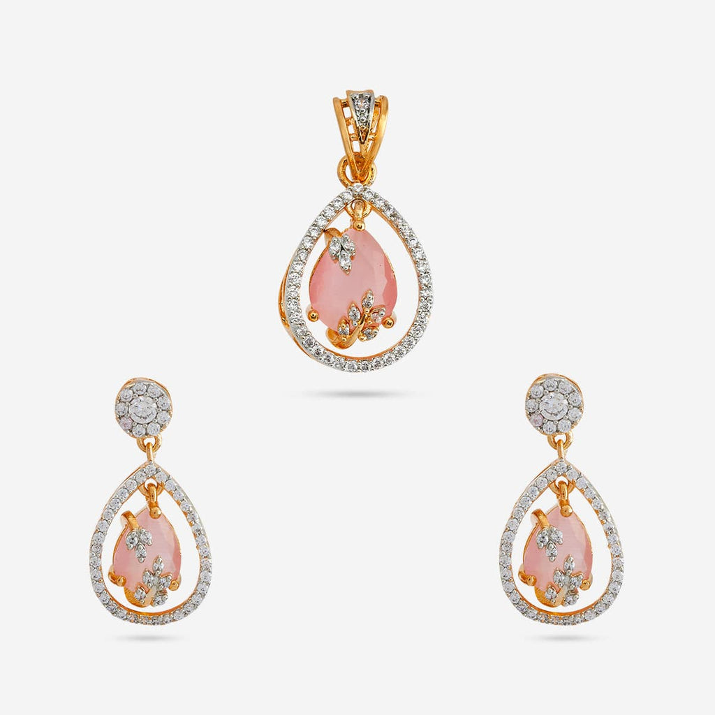 Zircon Pendant Set Zircon Pendant Earring 182481