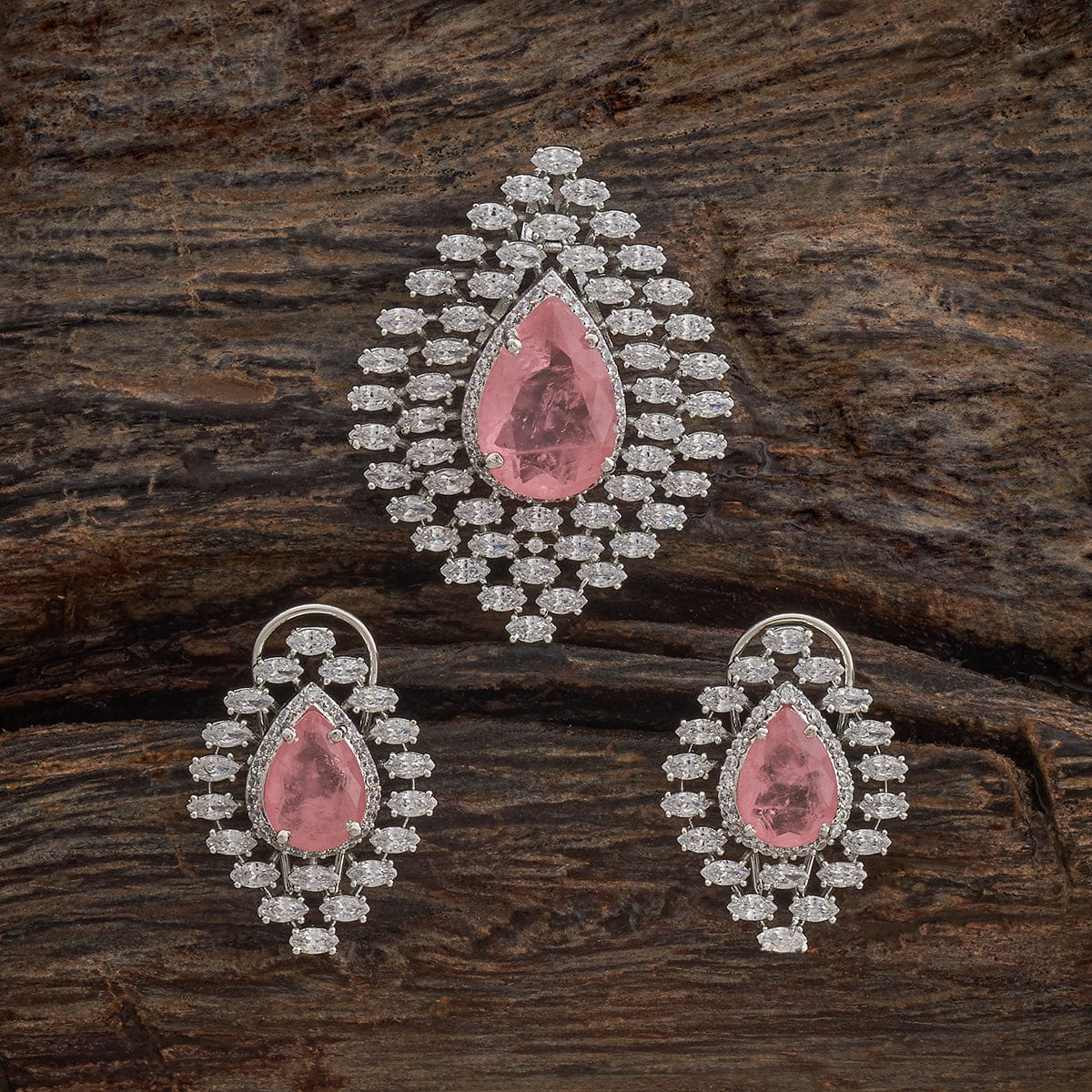 Zircon Pendant Set Zircon Pendant Earring 180325