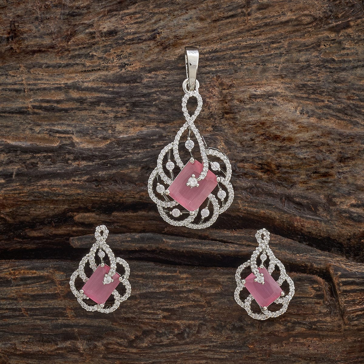 Zircon Pendant Set Zircon Pendant Earring 181213