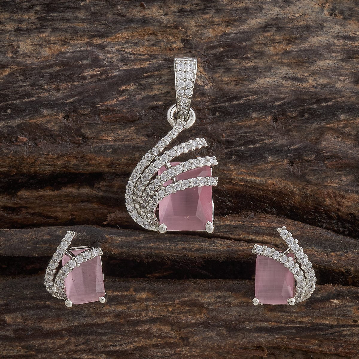 Zircon Pendant Set Zircon Pendant Earring 181544