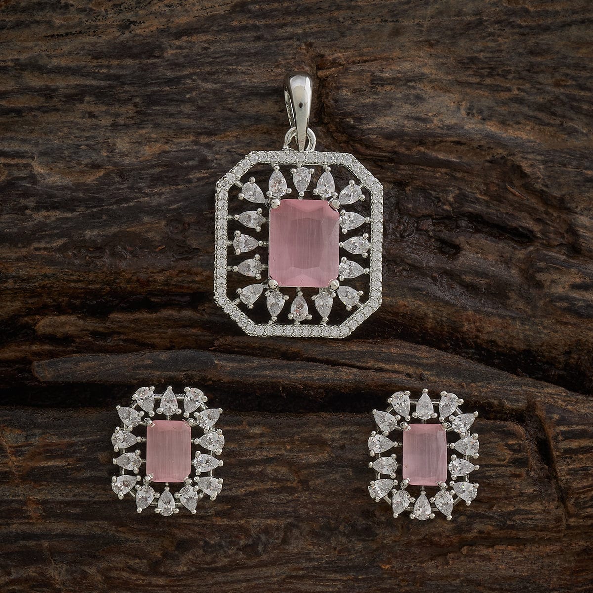 Zircon Pendant Set Zircon Pendant Earring 182056