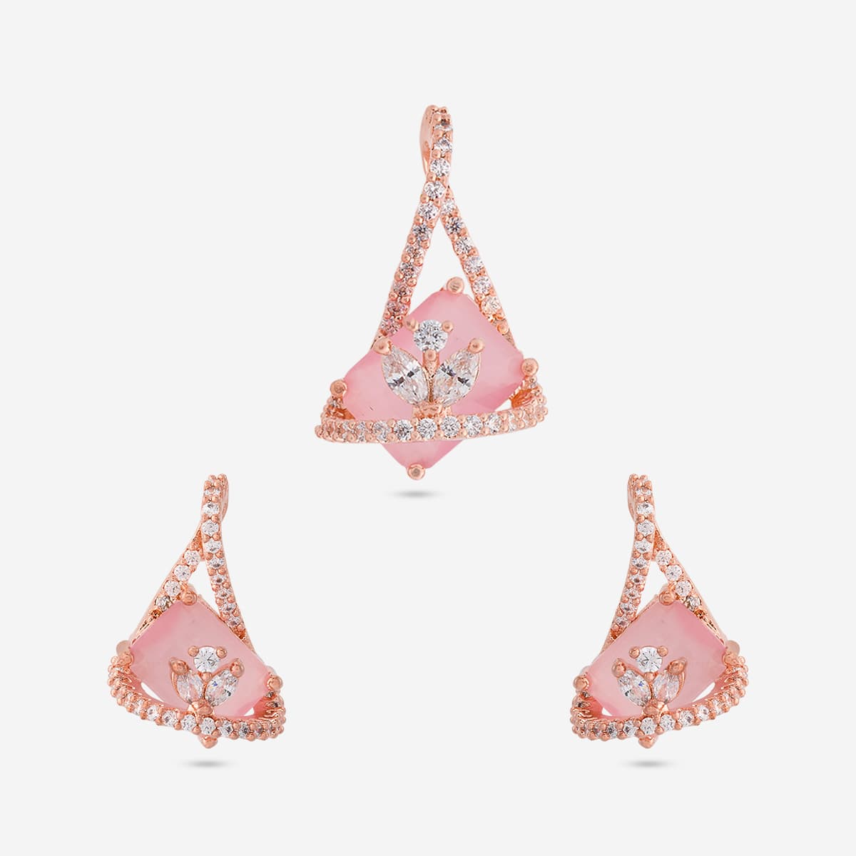 Zircon Pendant Set Zircon Pendant Earring 182479