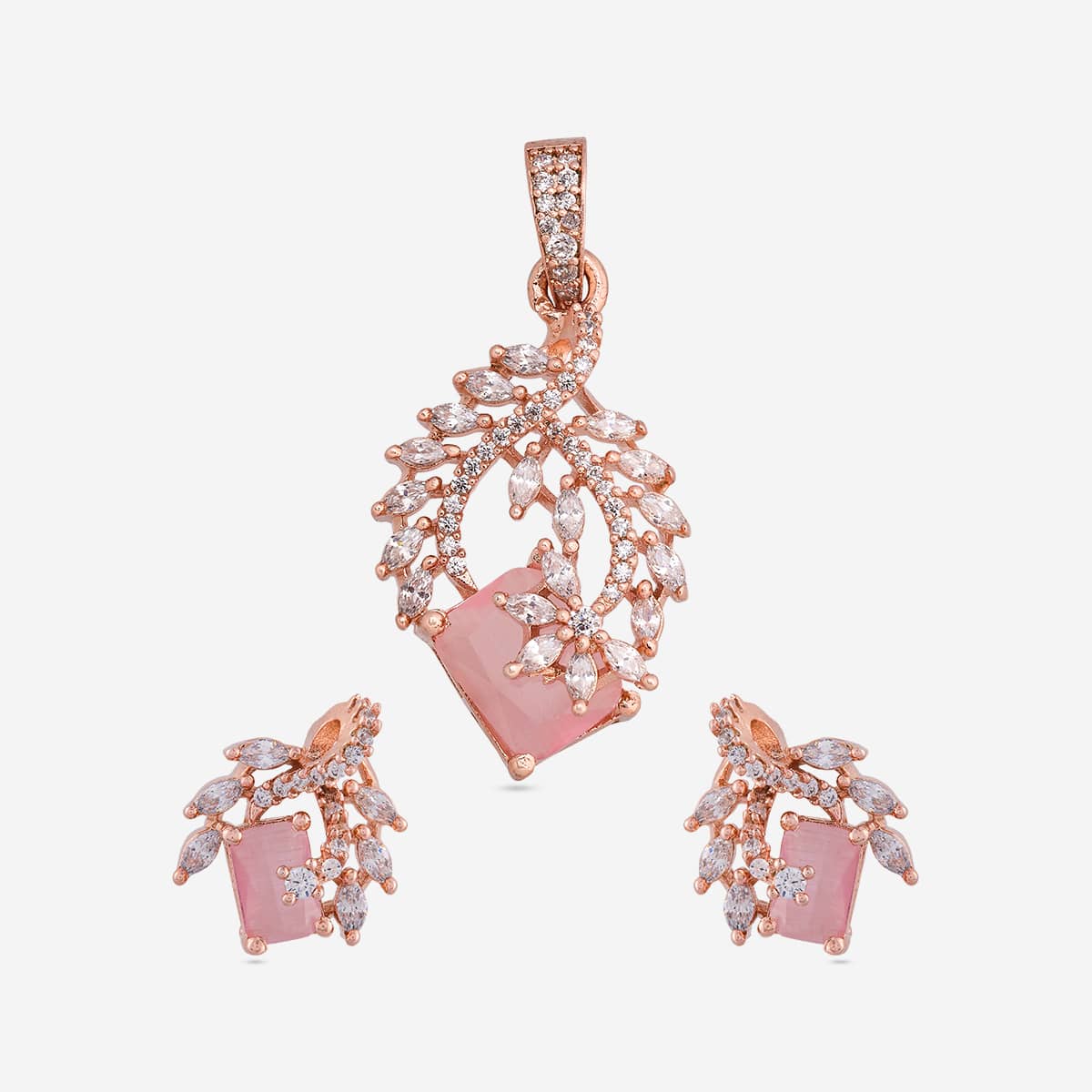 Zircon Pendant Set Zircon Pendant Earring 200540