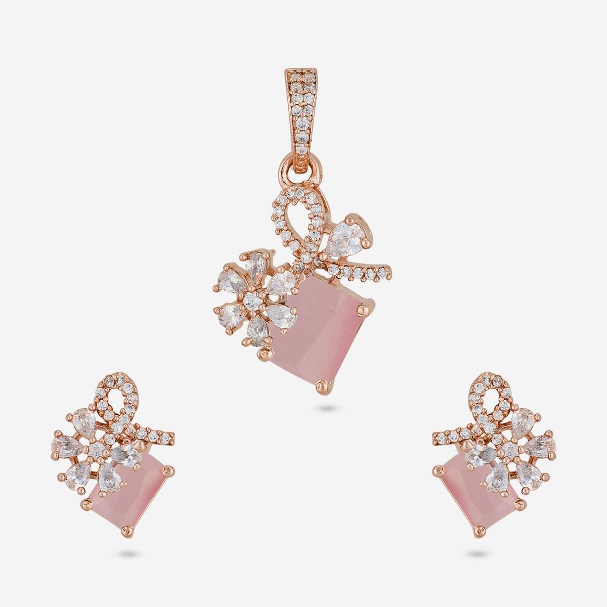 Zircon Pendant Set Zircon Pendant Earring 200541