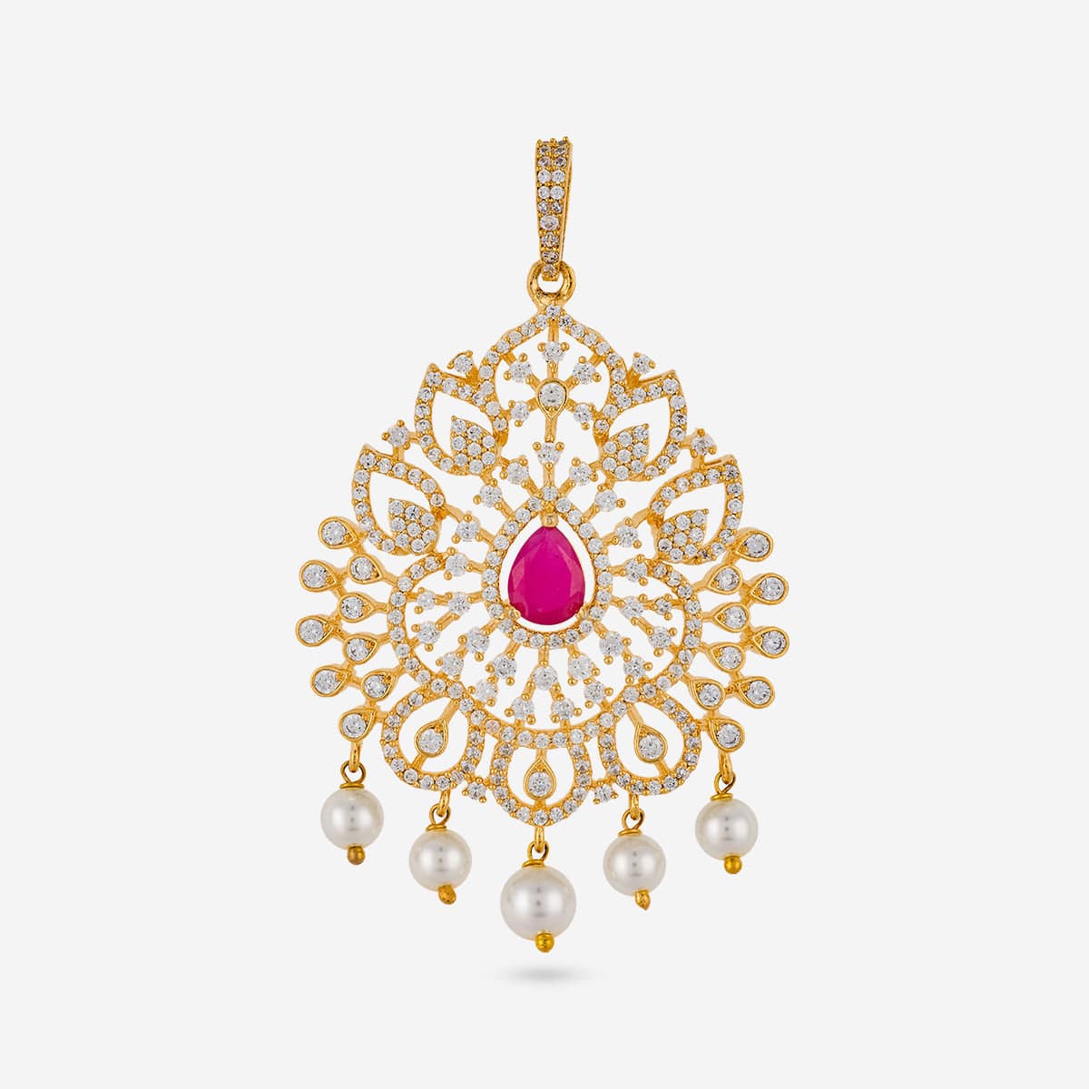 Zircon Pendant Set Zircon Pendant Earring 197139