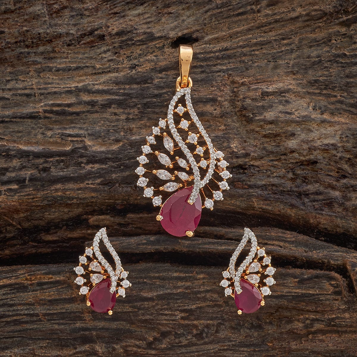 Zircon Pendant Set Zircon Pendant Earring 181214