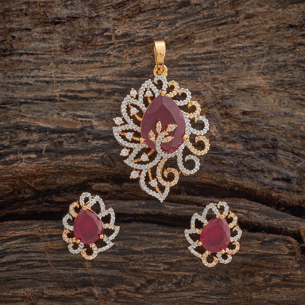 Zircon Pendant Set Zircon Pendant Earring 181215