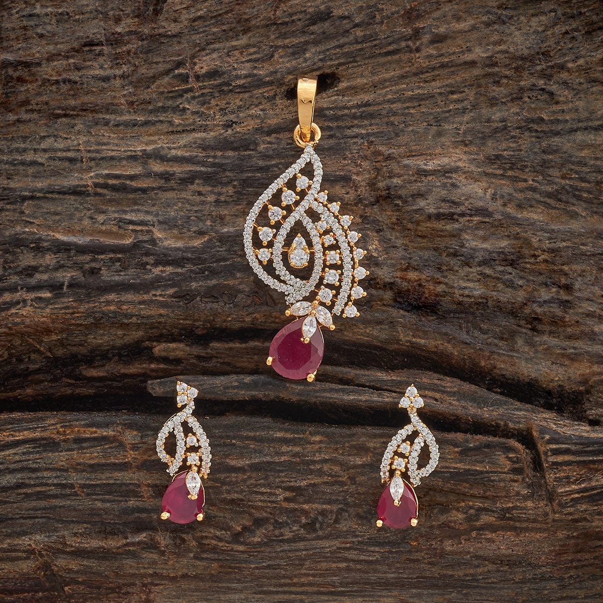 Zircon Pendant Set Zircon Pendant Earring 181217