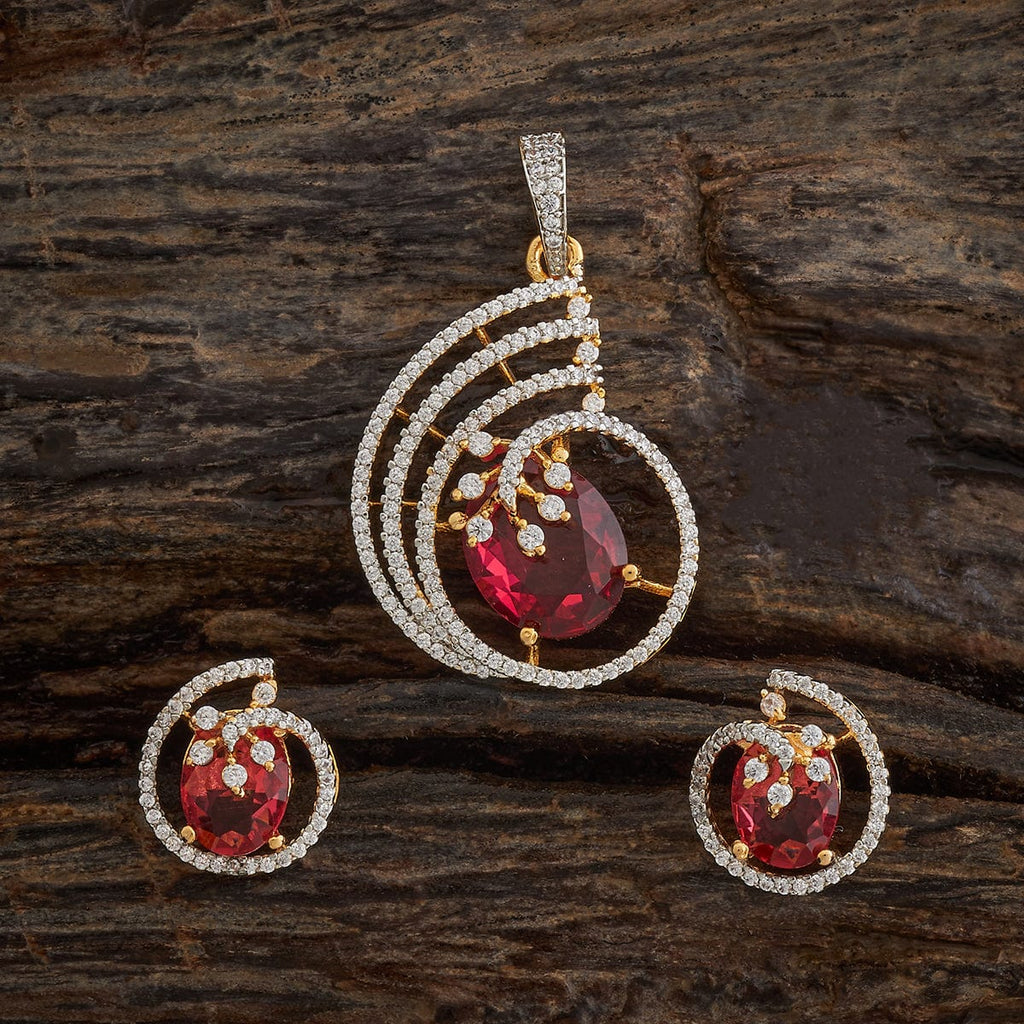 Zircon Pendant Set Zircon Pendant Earring 181540