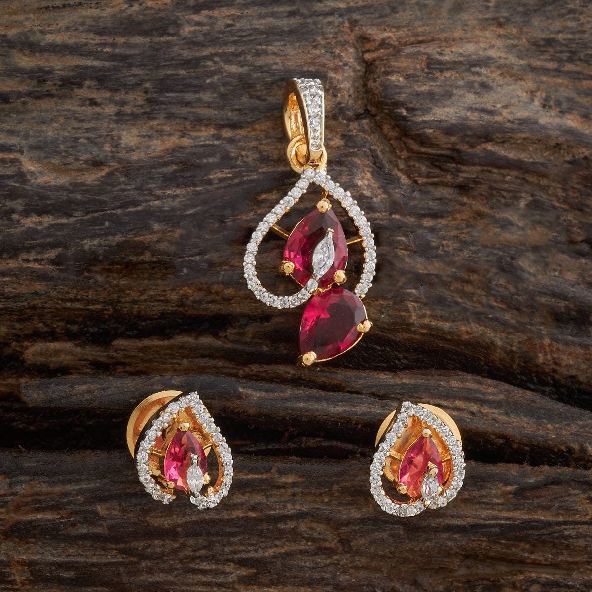 Zircon Pendant Set Zircon Pendant Earring 181547