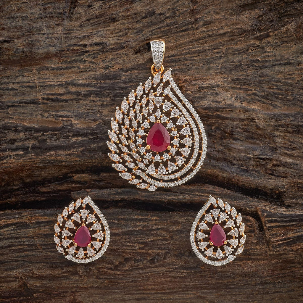 Zircon Pendant Set Zircon Pendant Earring 182053