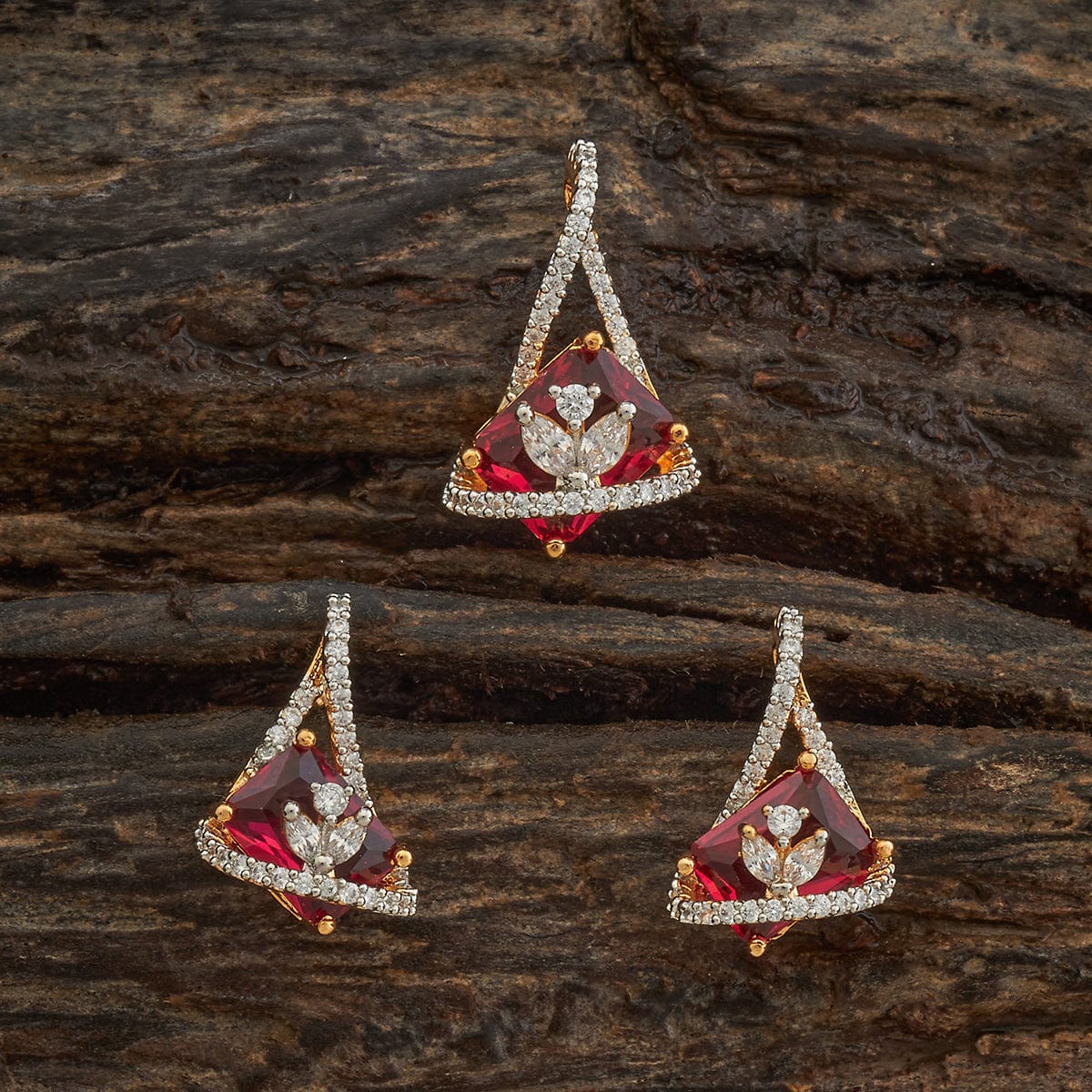 Zircon Pendant Set Zircon Pendant Earring 182479