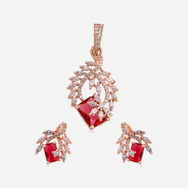 Zircon Pendant Set Zircon Pendant Earring 200540