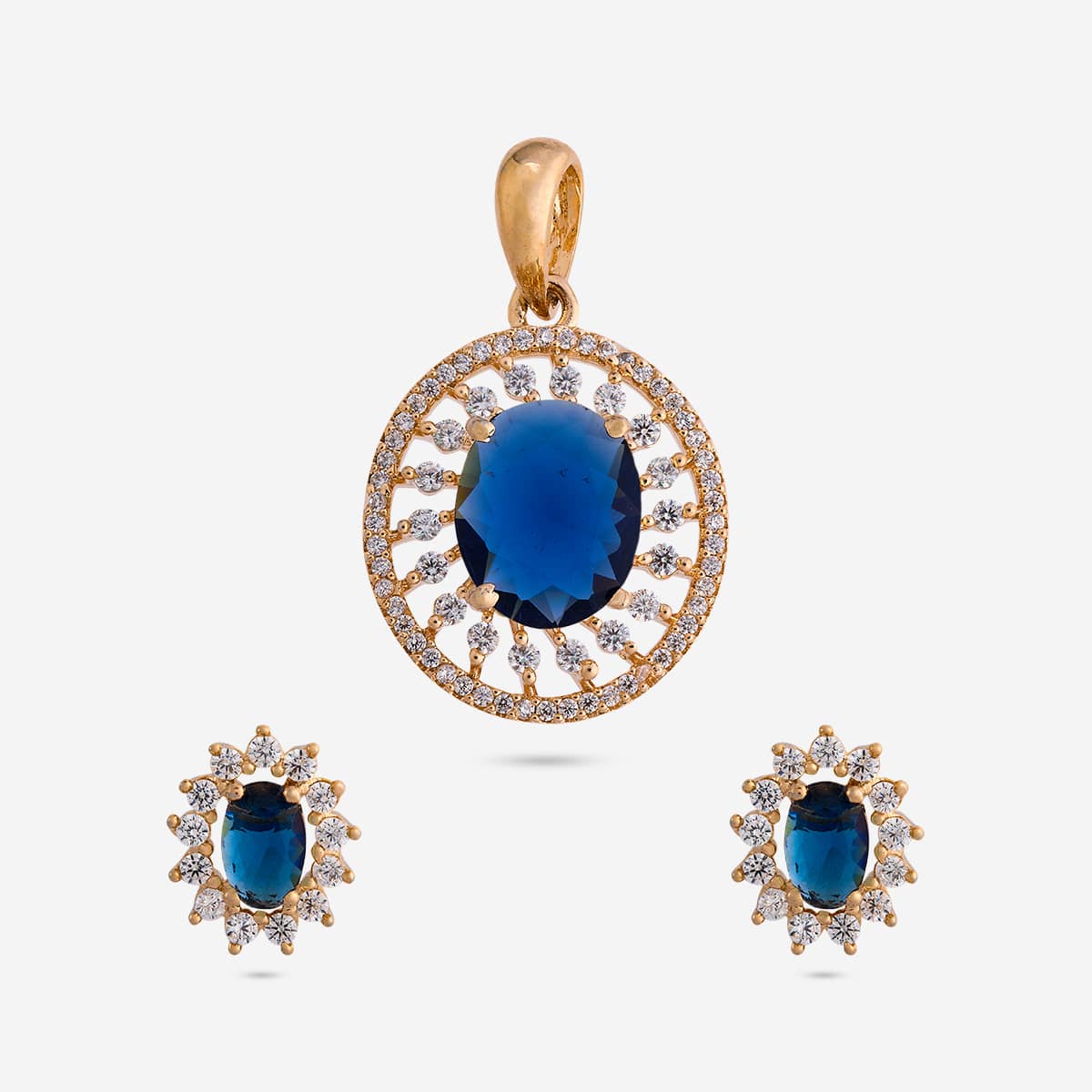 Zircon Pendant Set Zircon Pendant Earring 182055