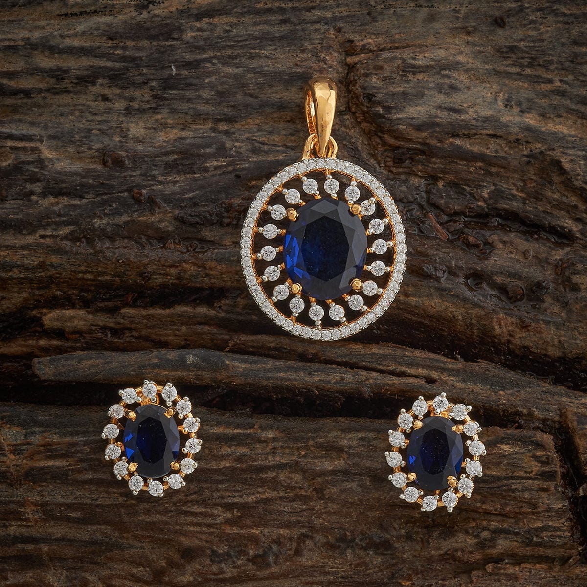 Zircon Pendant Set Zircon Pendant Earring 182055